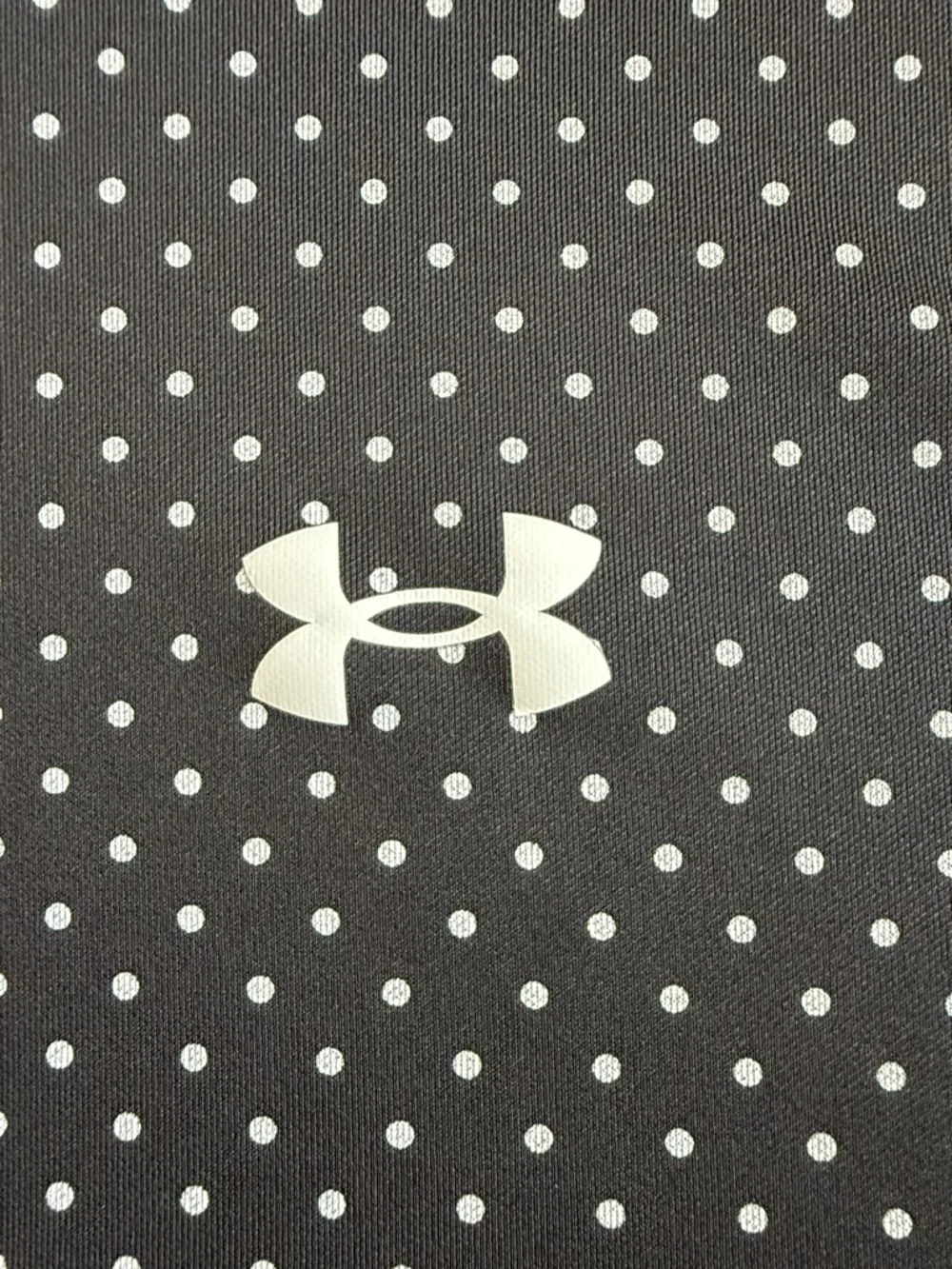 Under Armour Black Polo with White Polka Dots - Picture 3 of 5